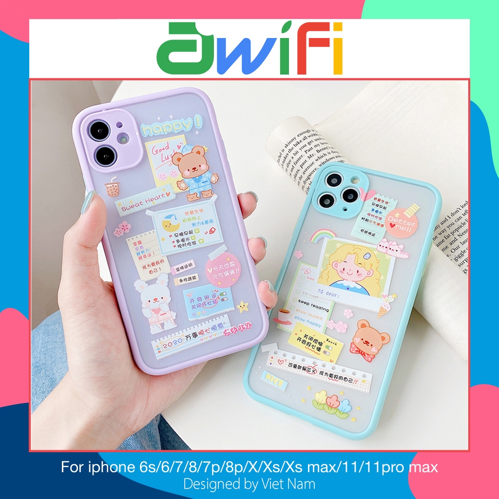 Ốp lưng iphone nhám Giấy ghi nhớ 5/5s/6/6plus/6s/6splus/7/7plus/8/8plus/x/xr/xs/11/12/pro/max/plus/promax - Awifi T5-2 | BigBuy360 - bigbuy360.vn