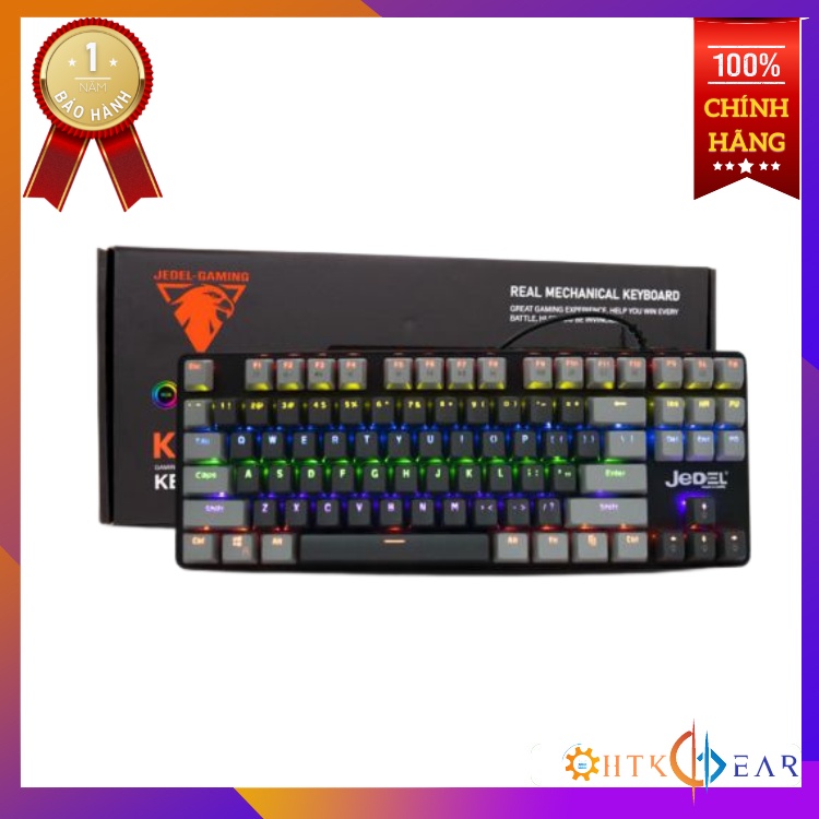 Bàn Phím cơ có dây JEDEL KL-103 TKL Chính hãng, chuyên Game ( 87 phím, Blue Switch, đèn nền Led 8 chế độ )