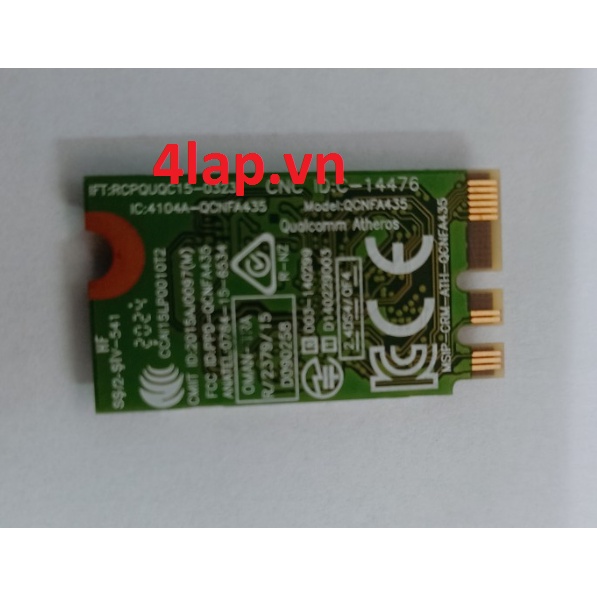 Card Wifi Intel DW1810 Bluetooth WiFi 8.02.11Ac M.2 NGFF 433Mbps Bluetooth 4.1 dùng cho máy tính xách tay