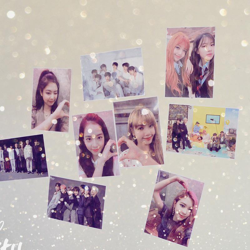 Sticker Dán Tường Hình Nhóm Nhạc Bts Bangtan Boys Twice Blackpink Got7 Izone Txt Seventeen
