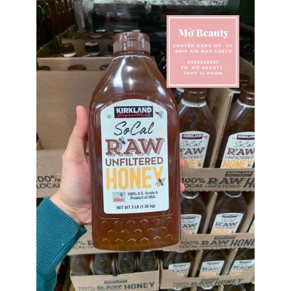 MẬT ONG NGUYÊN CHẤT CỦA MỸ Kirkland SoCal Raw Unfiltered Honey 1.36kg