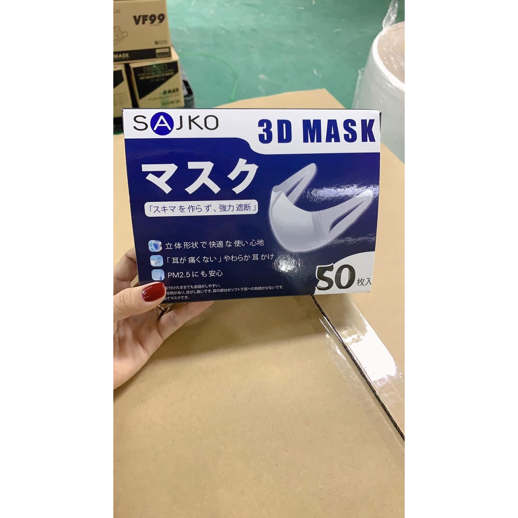 ( Mẫu mới) Hộp 50 chiếc khẩu trang y tế 3D mask XL Xuân Lai vỏ hộp đen