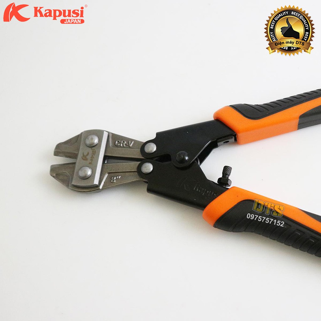 Kìm cắt sắt, kìm cộng lực mini Nhật Kapusi 8 inch - Thép CR-V