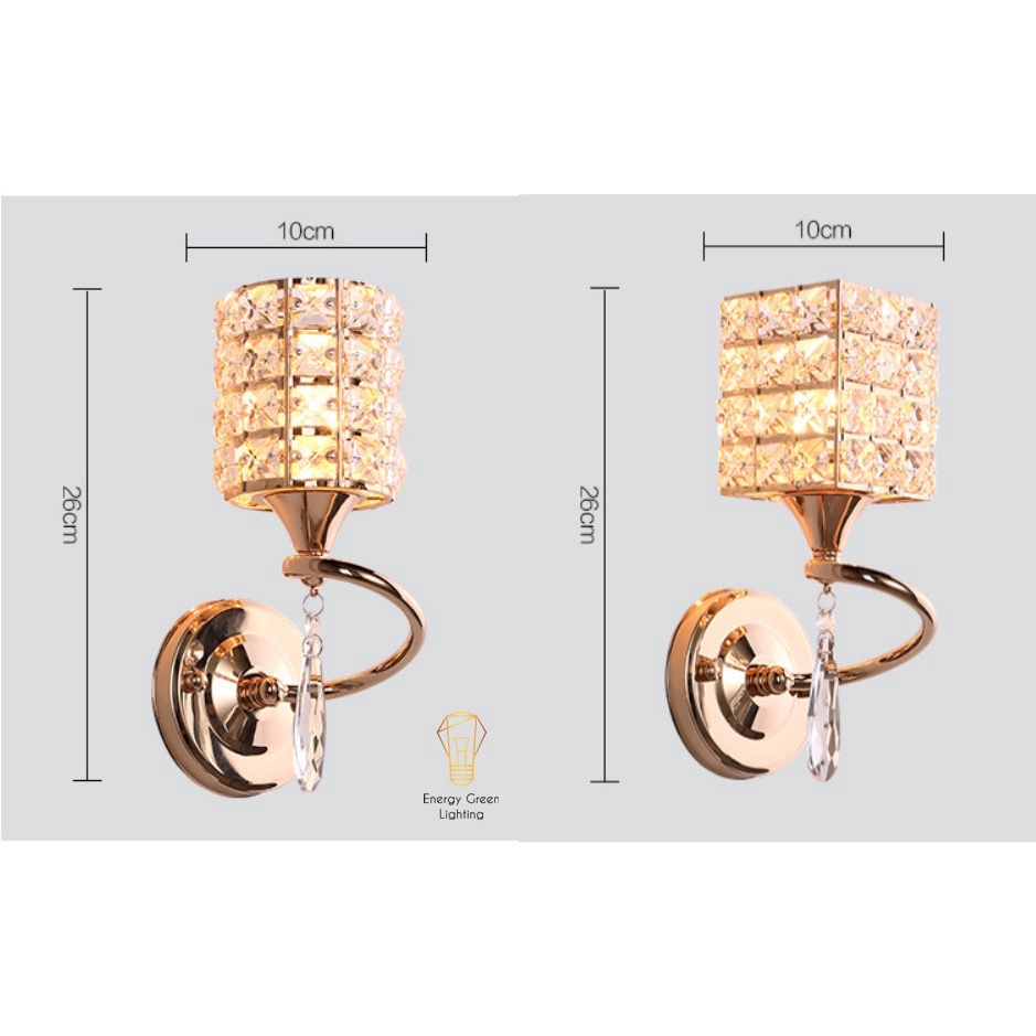 [ Nhiều Mẫu ] Đèn Gắn Tường Energy Green Lighting Trang Trí - Chao Vuông , Chao Trụ - Kiểu Trái Tim , Kiểu Chiếc Lá