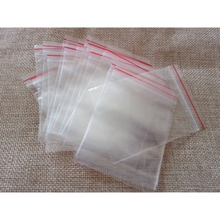 100g Túi zip chỉ đỏ (zip PE, zip lock, zip viền đỏ)