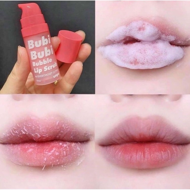 Tẩy Tế Bào Chết Sủi Bọt Cho Môi, Lành Tính, Siêu Mềm Môi Unpa Bubi Bubi Bubble Lip Scrub 10ml