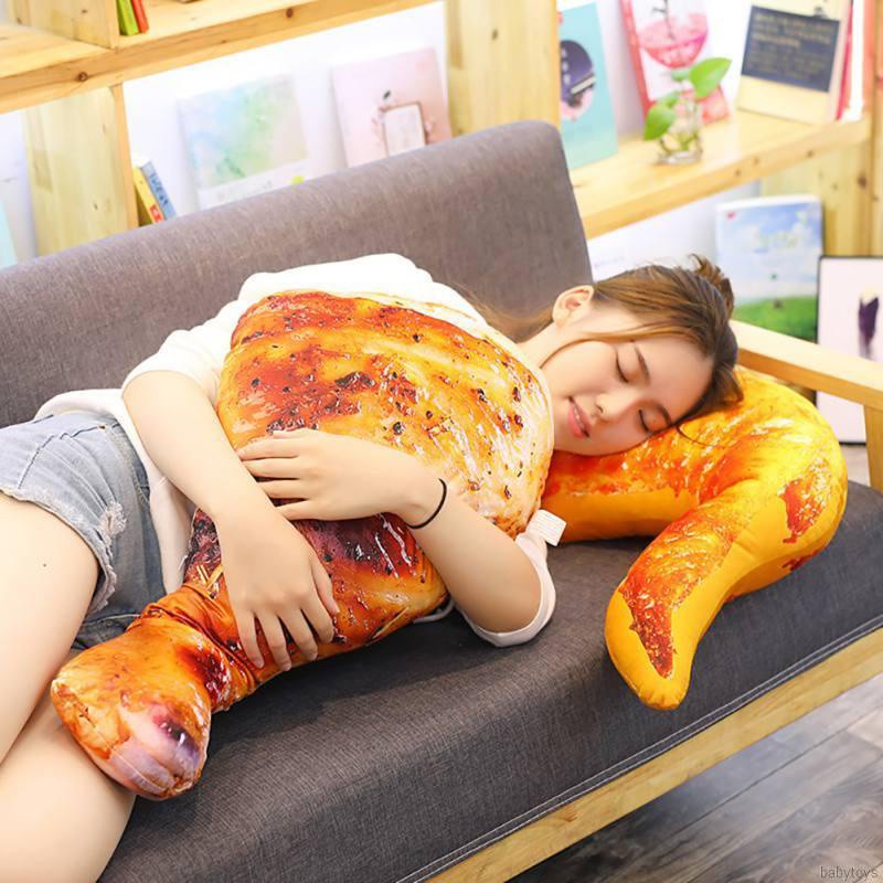 Gối Ôm Hình Đùi Gà / Cá Nhồi Bông Mềm Mại Cho Bé