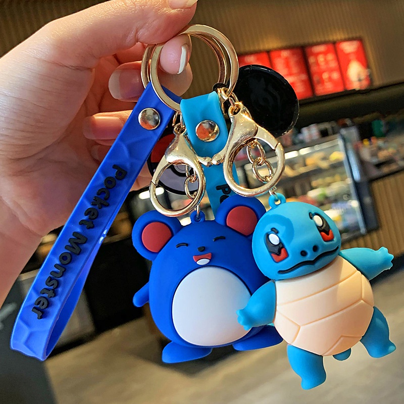 Móc Khóa Hình Pikachu/Vịt Hoạt Hình Nhật Bản Sáng Tạo Dễ Thương Cho Cặp Đôi