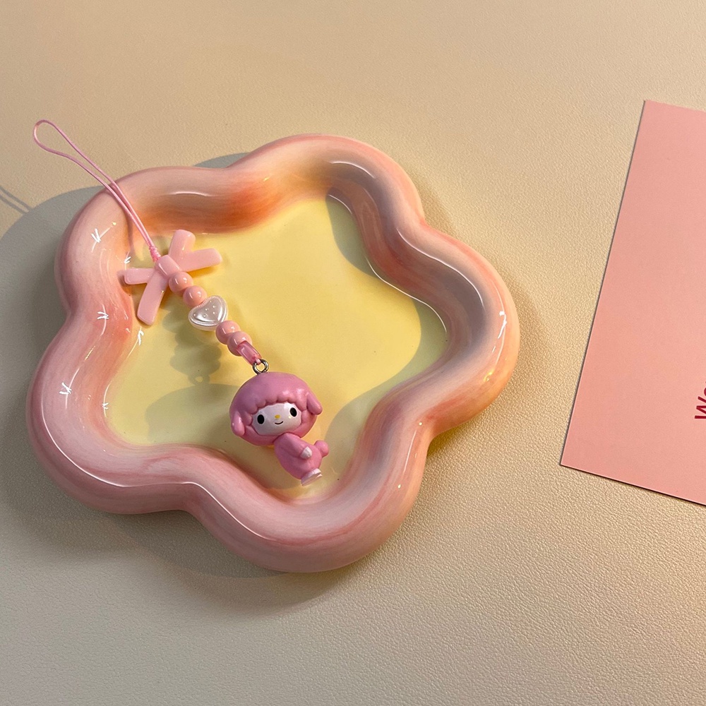 Móc Khóa Điện Thoại Hình Cừu Hồng Dễ Thương Diy