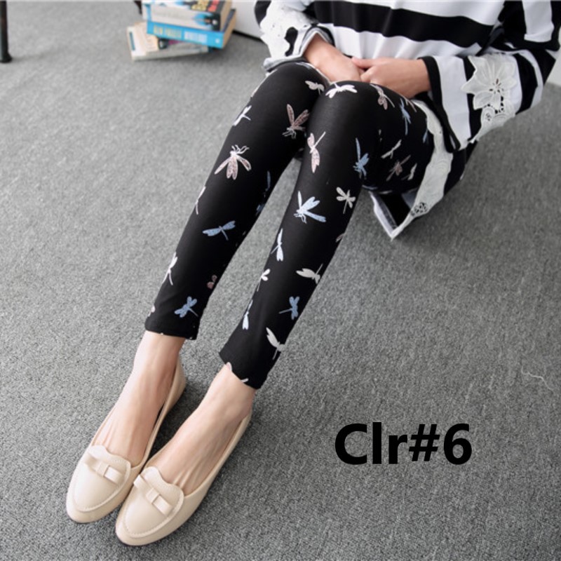 Quần legging Lưng Cao Co Giãn In Họa Tiết Thời Trang Cho Nữ