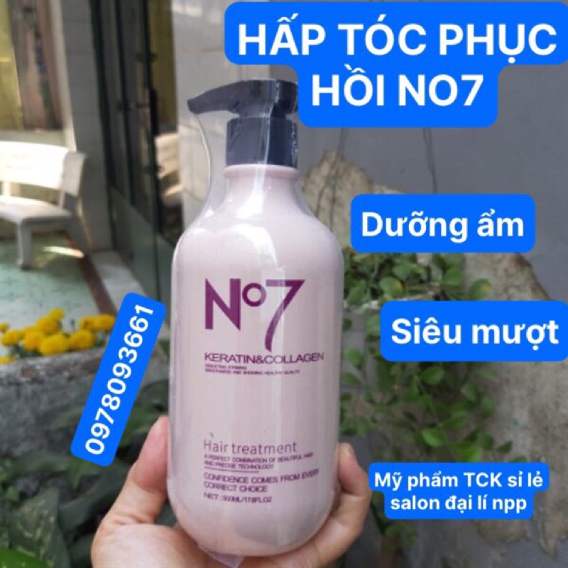 [HÀNG CHÍNH HÃNG] HẤP TÓC PHỤC HỒI COLLGEN KARATIN NO7 DƯỠNG ẨM SIÊU MỀM