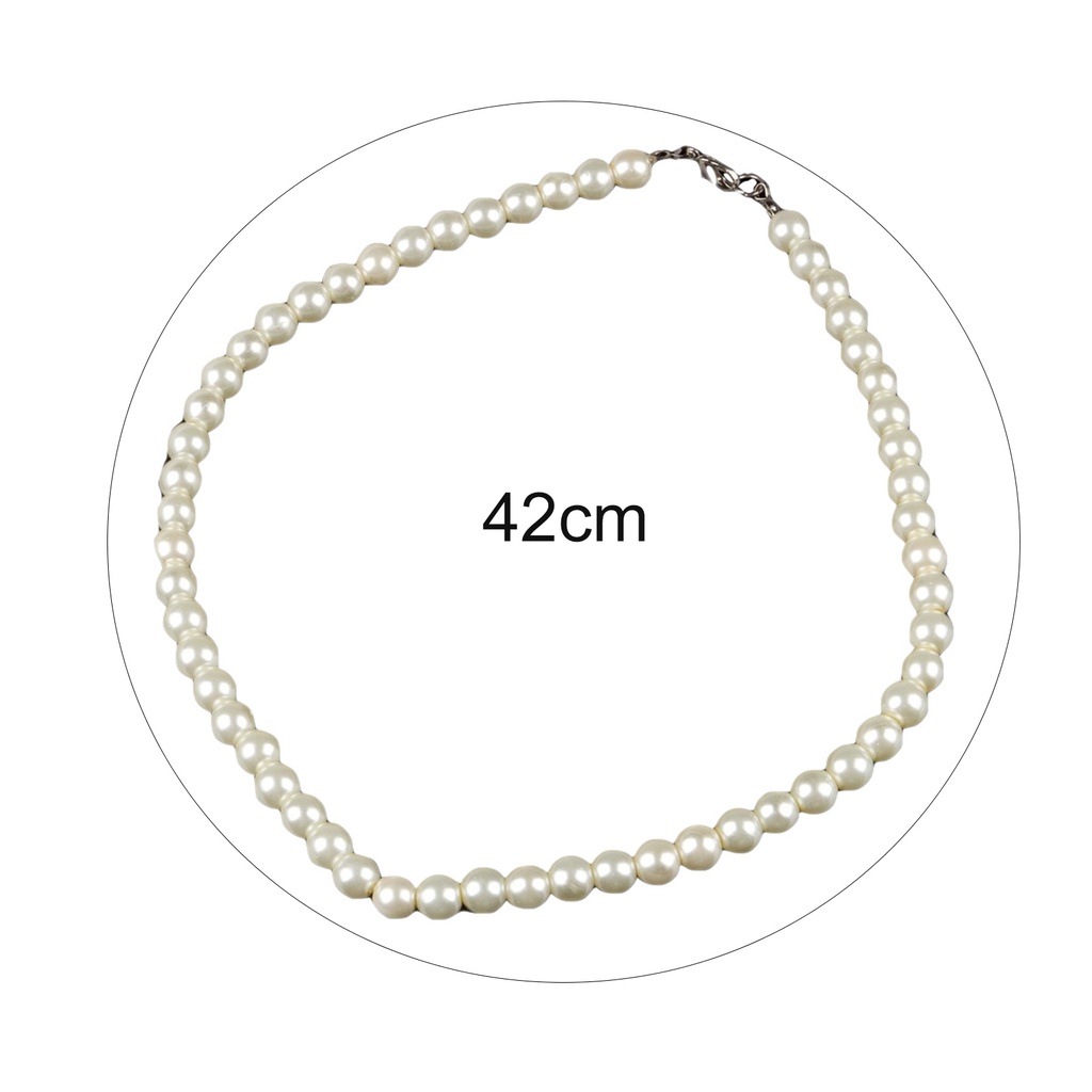 Vòng cổ đính ngọc trai giả 8mm thanh lịch cho nữ