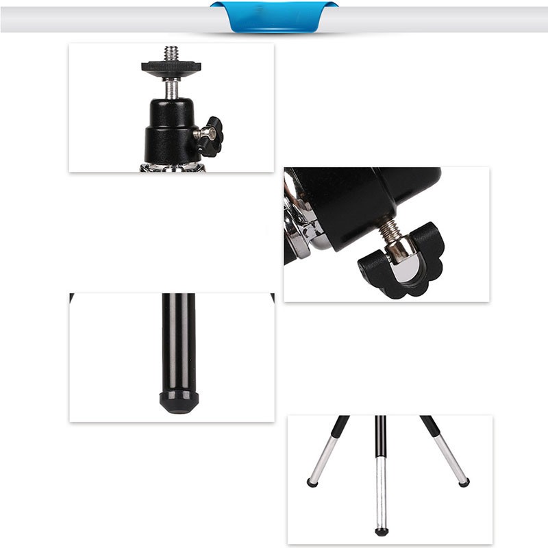 New Stock Lightweight Mini Tripod Adjustable Mini Tripod Aluminum Alloy Black