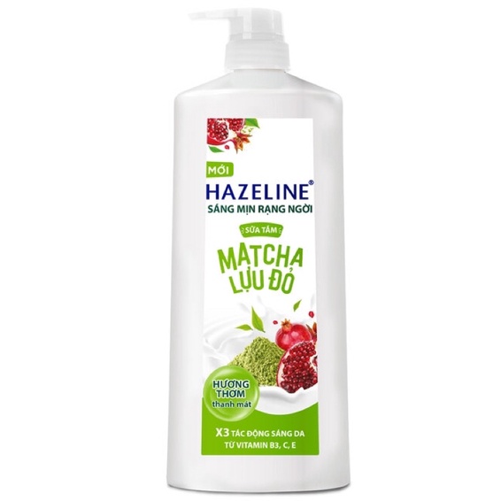 SỮA TẮM HAZELINE CHAI 1KG SỮA ONG CHÚA HOA LY/ YẾN MẠCH DÂU TẰM/ MATCHA LỰU ĐỎ