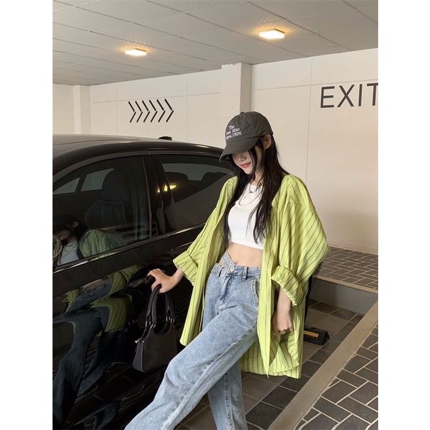 ÁO SƠ MI KẺ SỌC FORM RỘNG ULZZANG