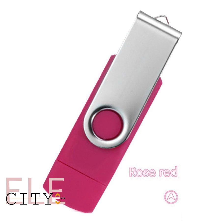 ✨ELE✨Dual Use USB Flash Drive Zinc Alloy OTG Phones Pendrive USB Memory Stick