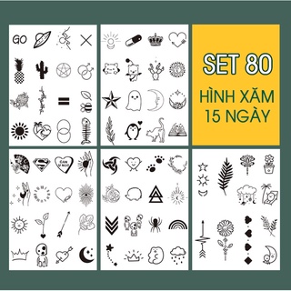 Hình xăm dán tạm thời hình mặt gấu / ngôi sao / mặt cười