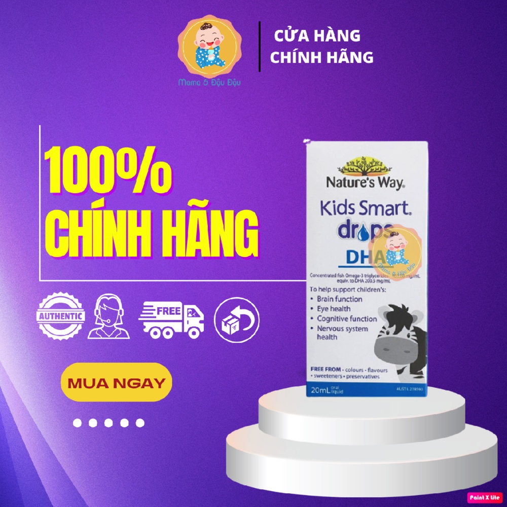 [CHÍNH HÃNG][ÚC] KIDS SMART DHA GIỌT CHO TRẺ THÔNG MINH, SÁNG TRÍ