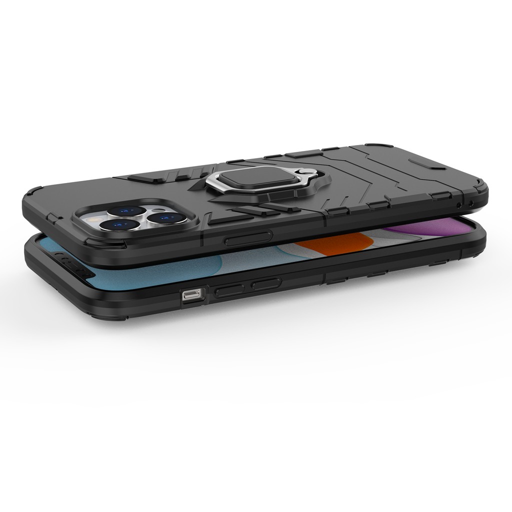 Ốp lưng Iphone 12 Pro Max chống sốc Iron Man Iring giá đỡ mặt lưng nhựa PC viền dẻo