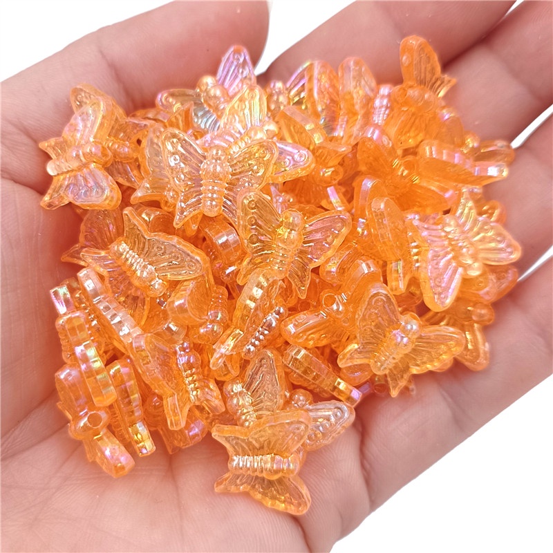 Bộ Hạt Hình Bướm Có Lỗ Dùng Làm Vòng Tay DIY Màu Sắc