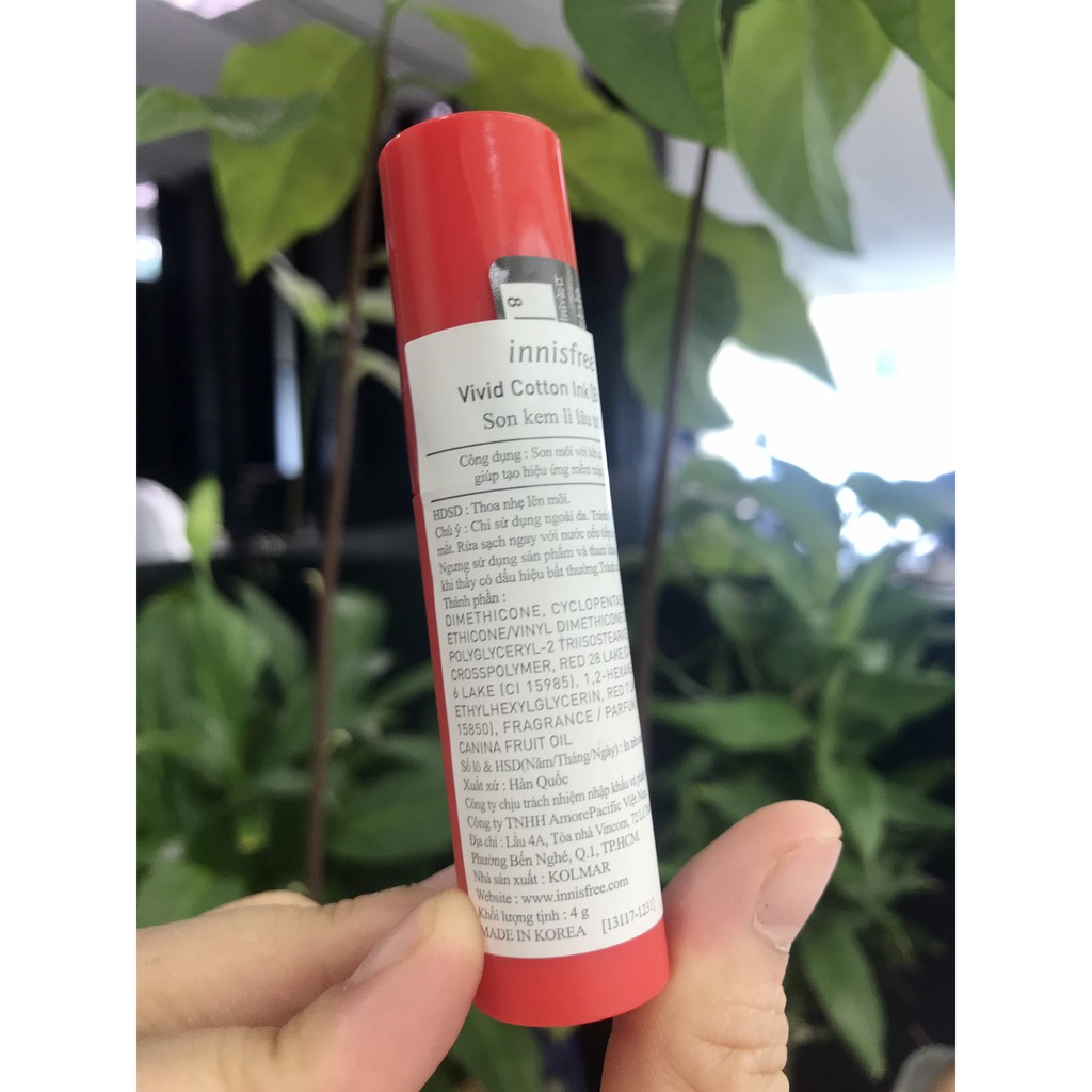 Son tint lì mềm mượt innisfree Vivid Cotton Ink 4g mã 8,2,6 chính hãng tem phụ tiếng việt | BigBuy360 - bigbuy360.vn