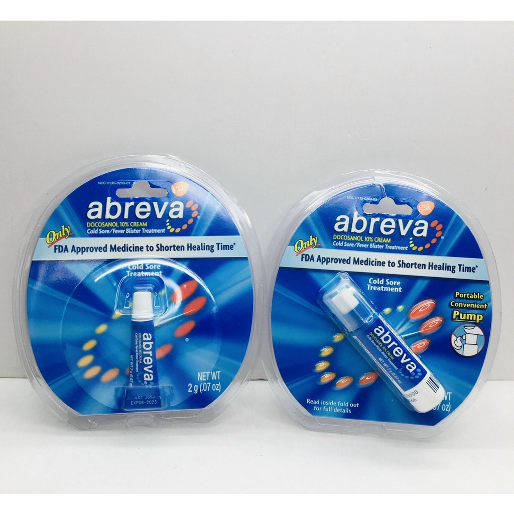 Kem bôi mụn rộp quanh miệng Abreva Docosanol cream 2g-Hàng Mỹ