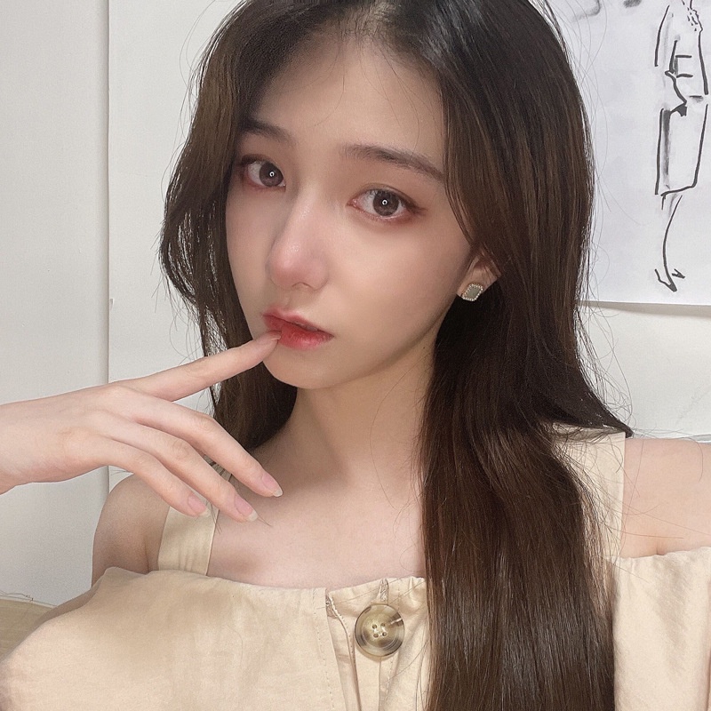 Khuyên tai kẹp không bấm lỗ chốt cố định K122 bằng hợp kim mạ vàng hình vuông dáng ngắn Leous Accessories