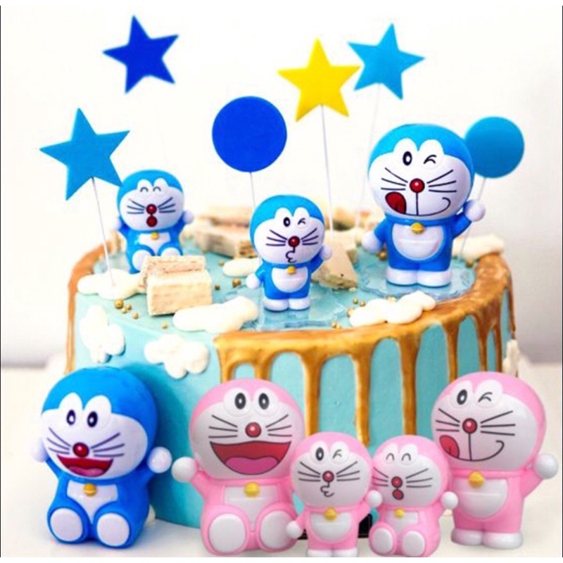 Mèo doramon cute trang trí bánh sinh nhật , bánh kem , đồ chơi trẻ em