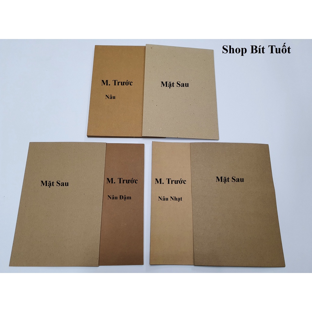 10 tờ Giấy Kraft nâu A4 (giấy xi măng) định lượng 250gsm - Nguyên liệu scrapbook, thiệp, lovebox