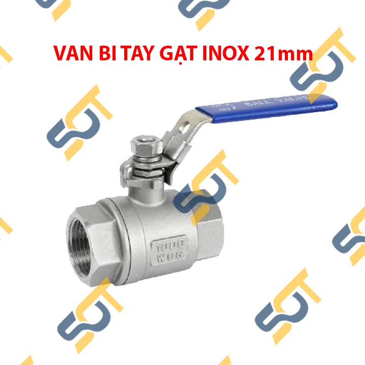 Van bi tay gạt khóa nước bằng trục bi xoay 90 độ hàng nhập khẩu - Chất liệu INOX 316