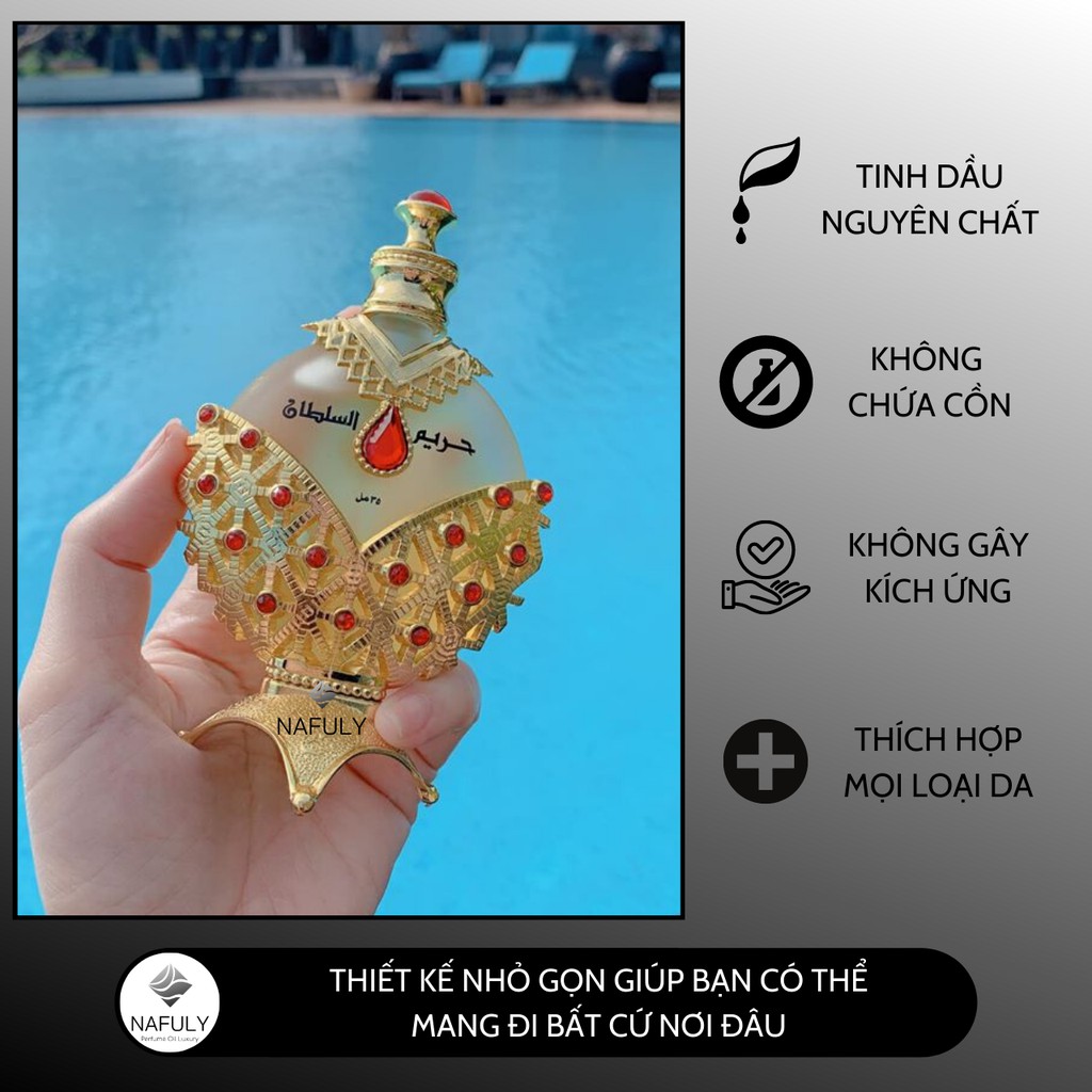 Tinh Dầu Nước Hoa Dubai Công Chúa Vàng Nữ Hoàng Đỏ Hareem Al Sultan Nội Địa Chính Hãng Cao Cấp Nam Nữ Giá Sỉ TPHCM 35ml