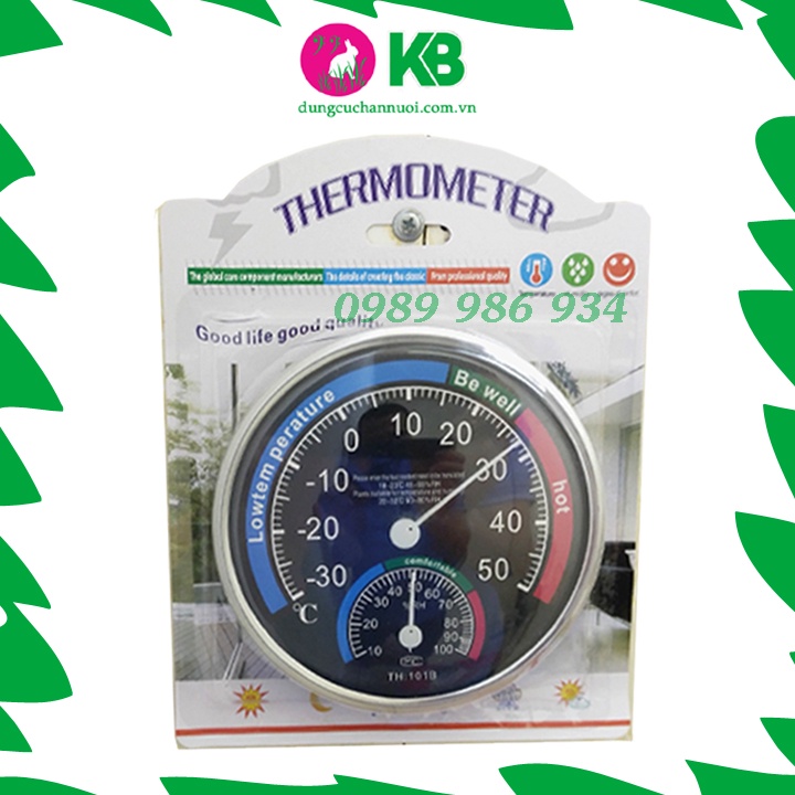 Nhiệt ẩm kế cơ họcTHERMOMETER TH-101B đo độ ẩm và nhiệt độ . Treo tường hoặc để bàn