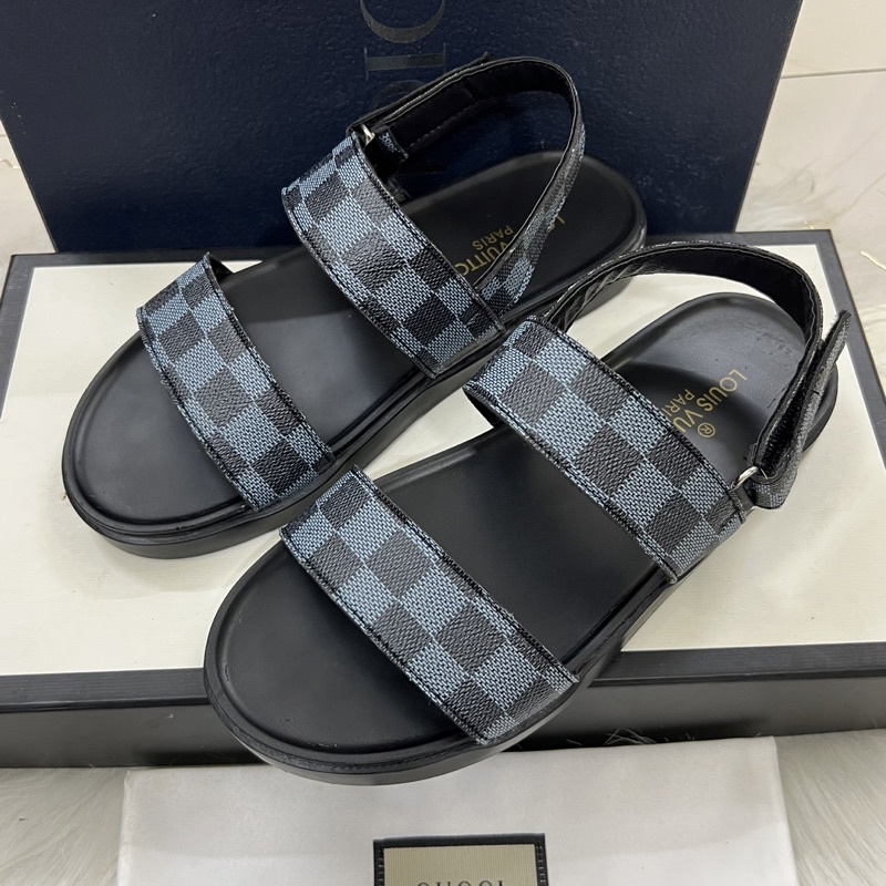 Dép tông nam chữ TT mới nhất xanh ( kèm video thật) Hậu ô vuông Xanh