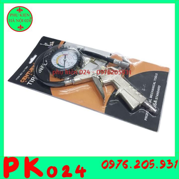 Tay bơm lốp xe có đồng hồ đo Century tay cầm dạng súng, thẳng hai loại