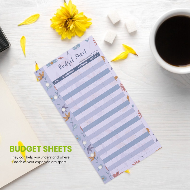 Sổ Tay 12 Ngăn Đựng Tiền Giấy A6 Budget - Cho Tiền Mặt &amp; Sách LEDger