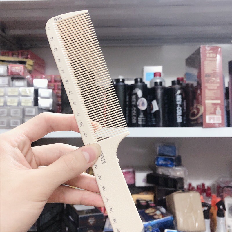 Lược cắt tóc nam nữ Bản To , lược chia vạch barber Makaro B18