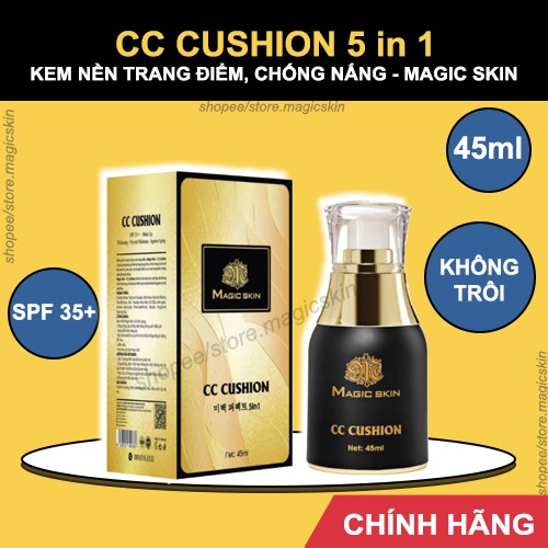 CC Cushion 5in1 MAGIC SKIN 👍 Kem nền chống nắng dưỡng trắng che khuyết điểm ✔ CHÍNH HÃNG