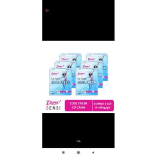 Băng vệ sinh diana séni cool fresh siêu mỏng cánh loại 23cm ( combo 6 goi)