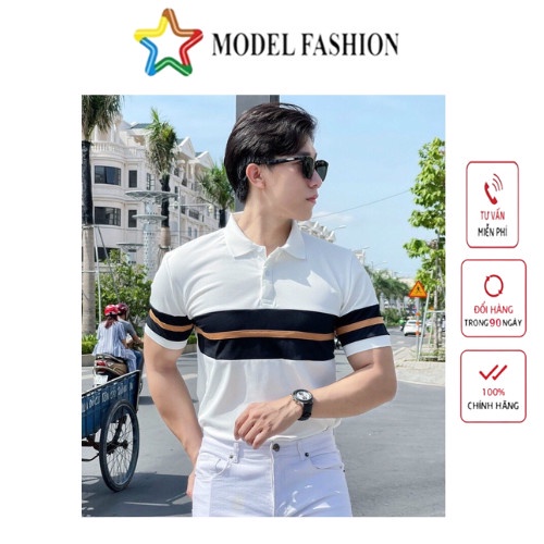 Áo thun polo nam nữ tay ngắn trắng ngọc ngang bụng hàn quốc Model Fashion