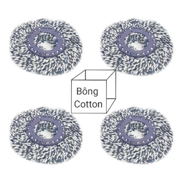 Bông cotton tròn lau nhà thay thế mới xoay 360 độ