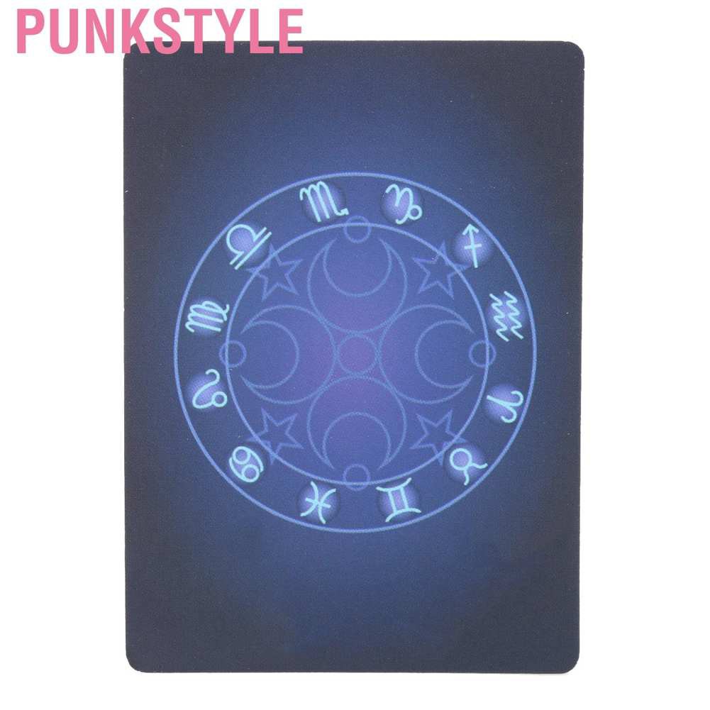 Punkstyle Tarot Cards Deck | Queen of the Moon Mystical Fate Divination Board Game Interactive Toy Party Playing for Family Dinner/Birthday Party/Friends Gathering (English)