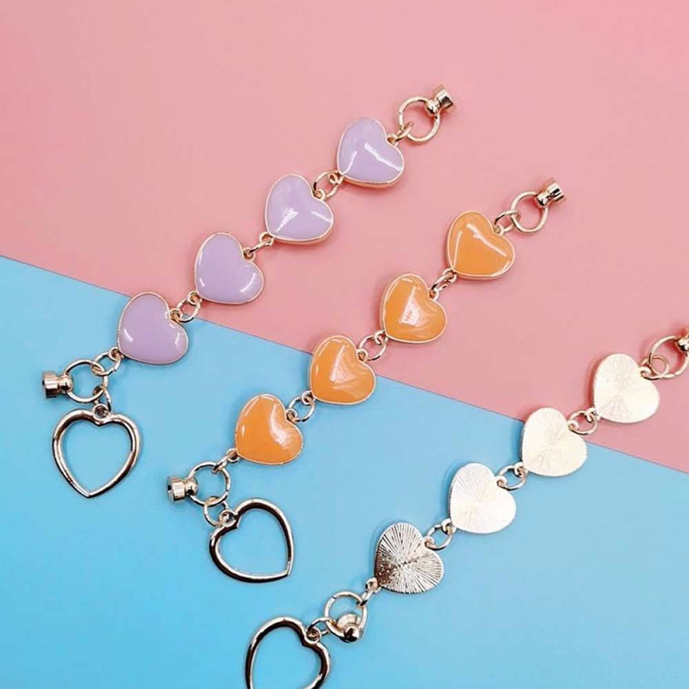 Ốp điện thoại màu kẹo chống mất hình trái tim dễ thương có dây đeo cho nữ DIY