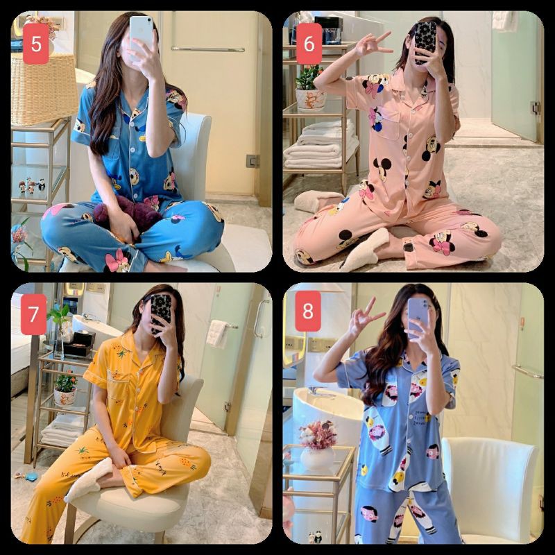 Pijama Cộc Tay Cotton Tơ Sữa Mềm Mịn Thoáng Mát | BigBuy360 - bigbuy360.vn