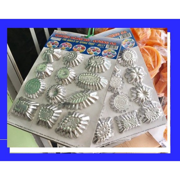 Bộ 12 hoặc 24 khuôn bánh bò _rau câu Vĩnh Trường