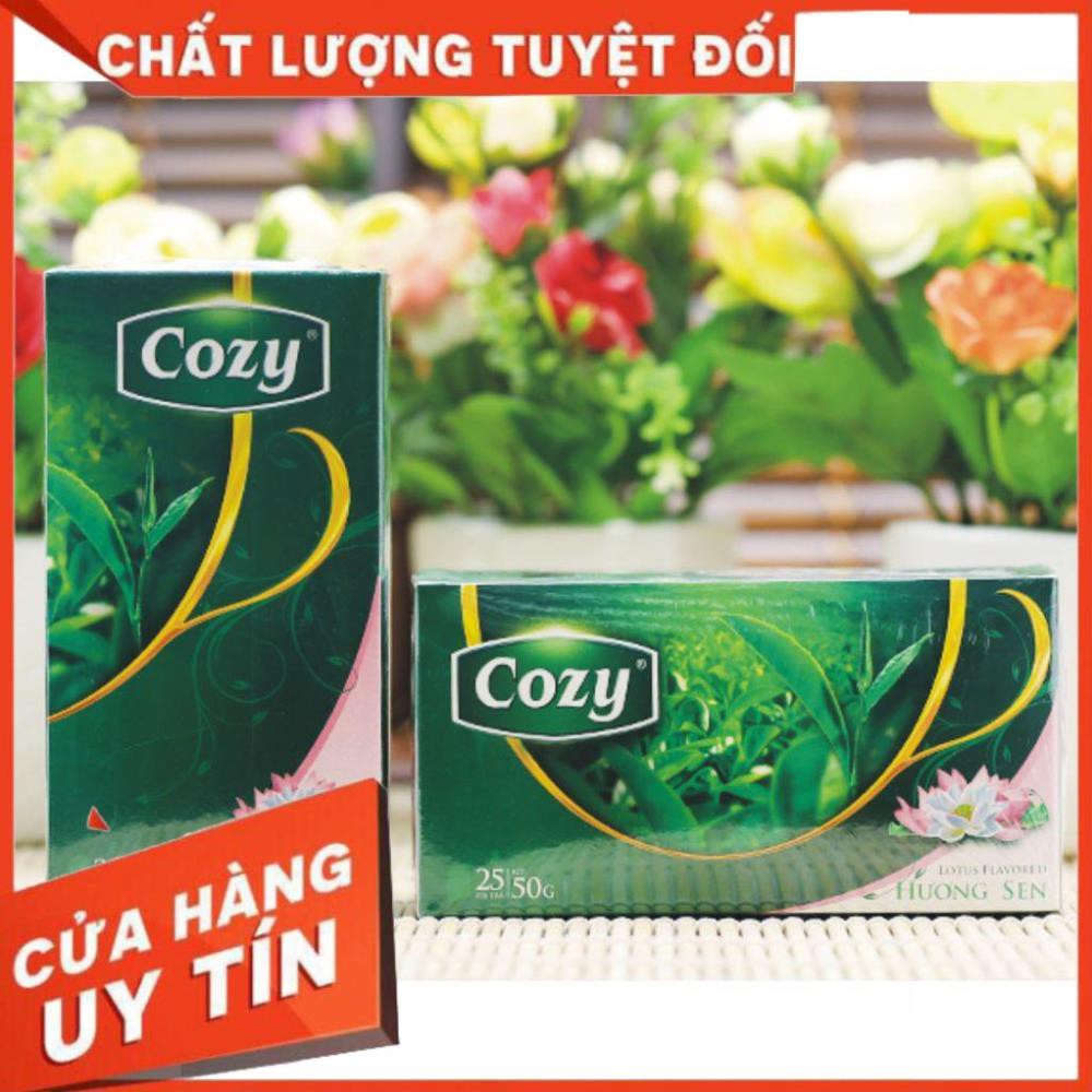 [Chính Hãng] Trà Túi Lọc Cozy 50gr (2g x 25 túi) Đủ hương vị: Đào, Hồng Trà, Lài, Táo, Vải, Olong, Bạc Hà, Trà Xanh,...