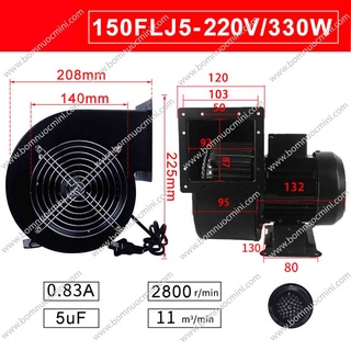 Quạt sò ly tâm 220v 150flj7 330w tăng nhiệt | quạt sên 220v | quạt thổi lò 220v | quạt hút ly tâm 220v | quạt hút 220v