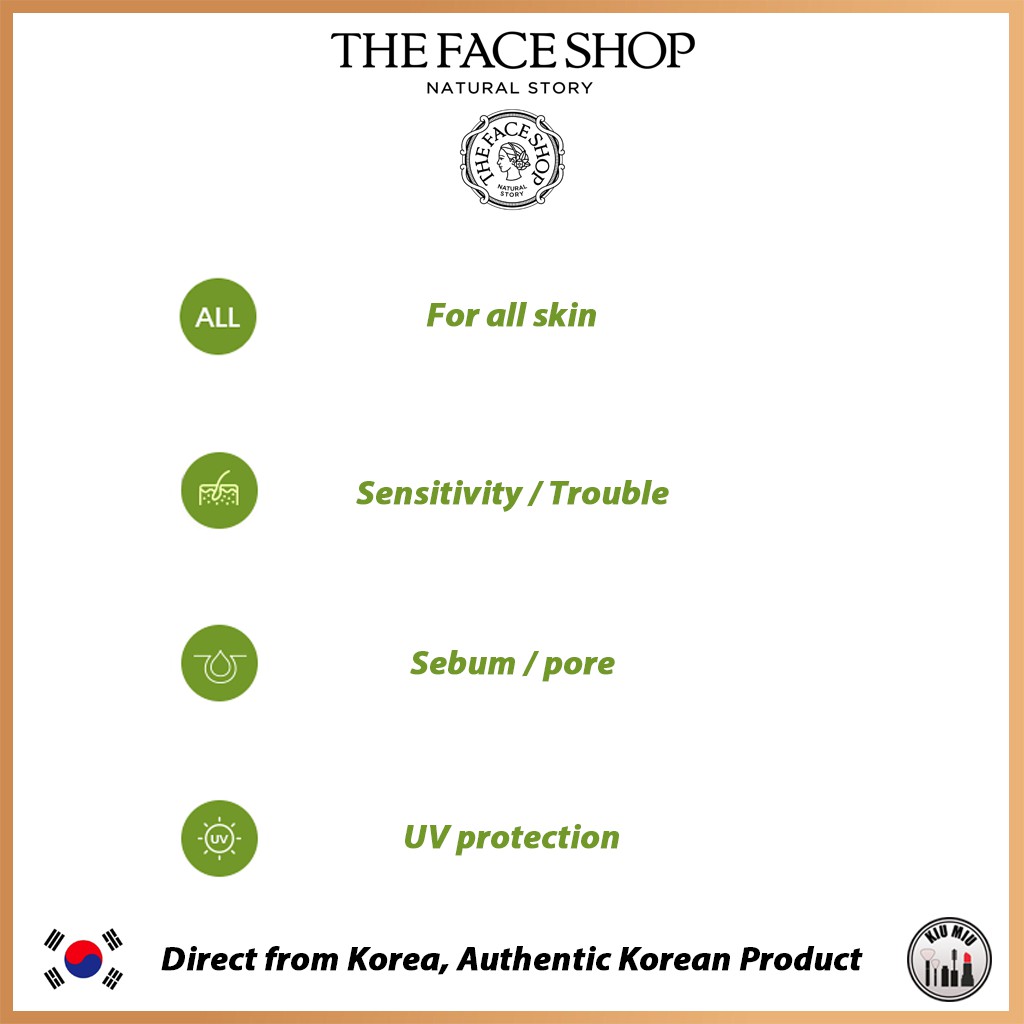 THE FACE SHOP NATURAL SUN ECO No shine sun primer SPF50+ PA+++ 50ml *ORIGINAL KOREA*