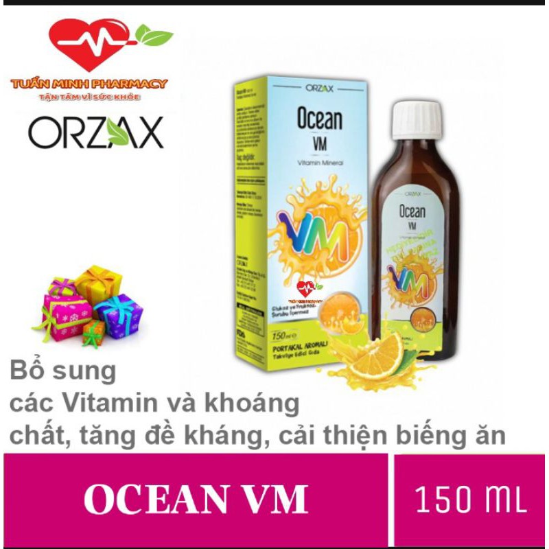 Ocean VM - Bổ sung Vitamin và khoáng chất, tăng đề kháng, cải thiện biếng ăn (Chai 150ml)