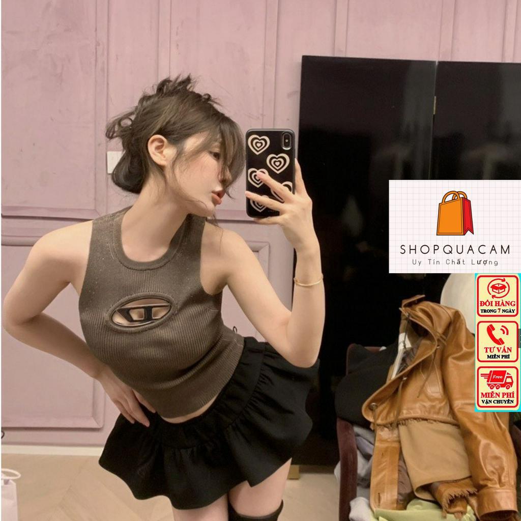 Áo Len Tăm Sát Nách Dáng Dài Ôm Body Có 5 Màu Họa Tiết Khoét Ngực Logo Chữ D Phong Cách Sexy Phù Hợp Mọi Lứa Tuổi Shopca