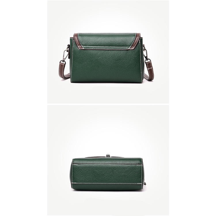 Túi đeo chéo CHUWANGLIN màu trơn thiết kế đơn giản thời trang cho nữ